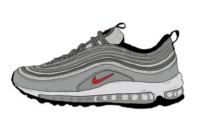 Airmax 97 by Nick Cocozza framed canvas print