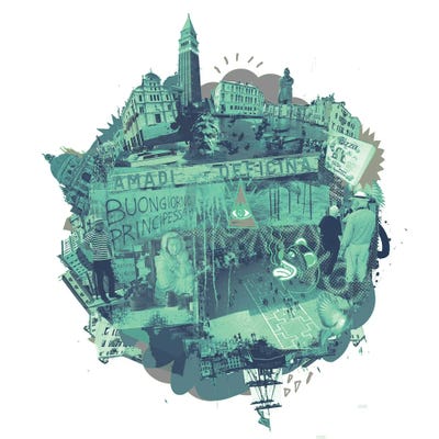 Venice by Nick Cocozza framed canvas print