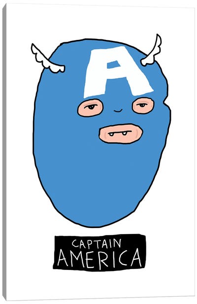 Captain America Canvas Art Print - Superhero Art