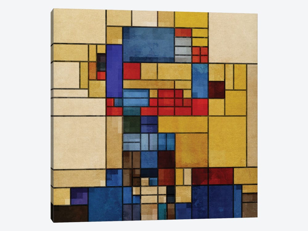 Square Piet by Czar Catstick 1-piece Canvas Art