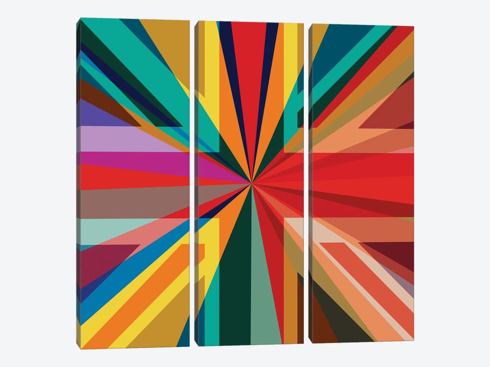 Union Square Pop Rainbow by Czar Catstick 3-piece Art Print
