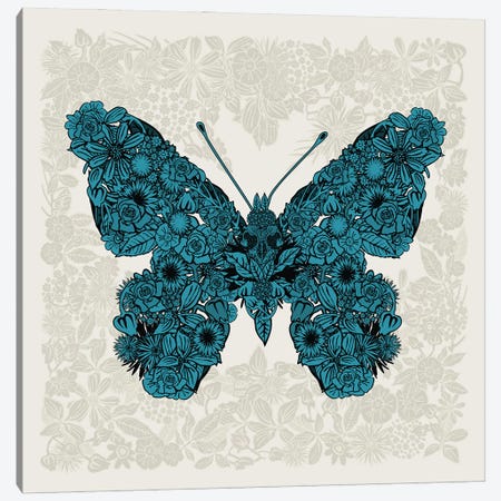Butterfly Blue Canvas Print #CZC124} by Czar Catstick Canvas Wall Art
