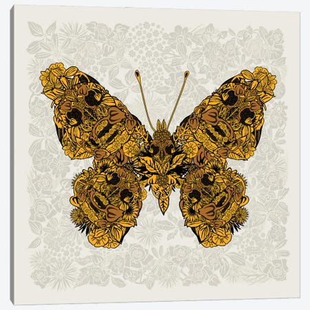 Butterfly Gold Canvas Print #CZC125} by Czar Catstick Canvas Art
