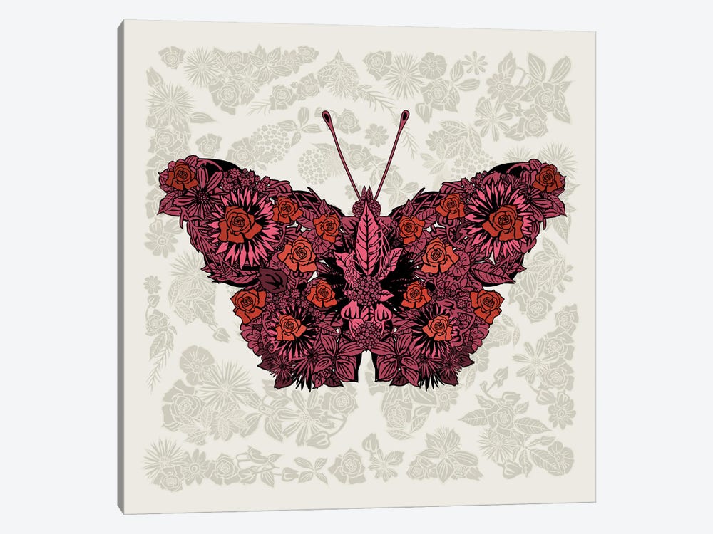Butterfly Red by Czar Catstick 1-piece Art Print