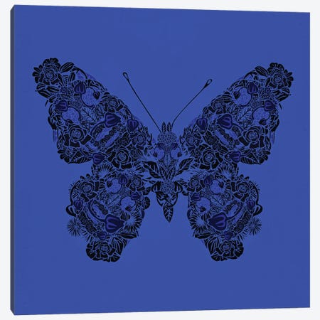Papillon Bleu Canvas Print #CZC134} by Czar Catstick Canvas Print