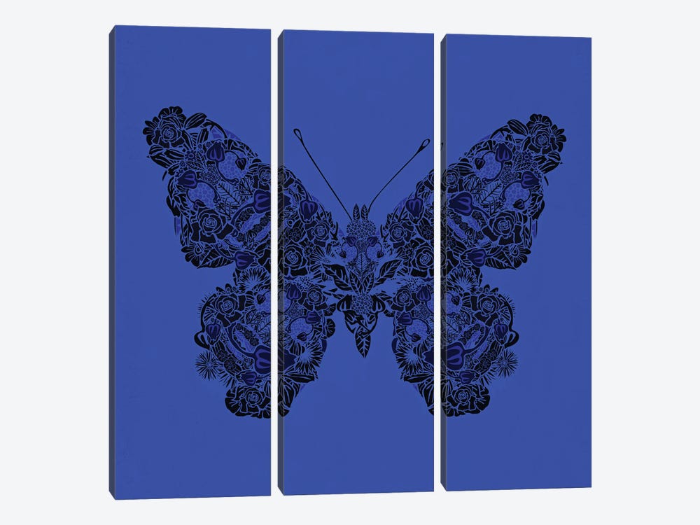 Papillon Bleu by Czar Catstick 3-piece Art Print