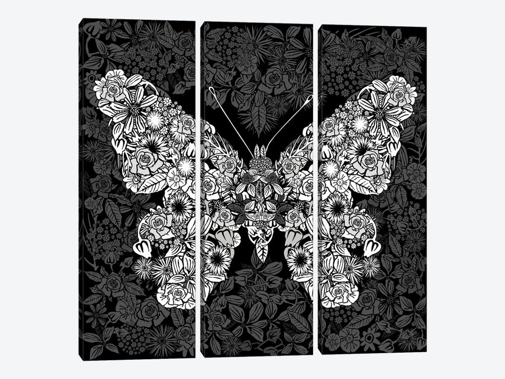 Papillon Des Fleurs by Czar Catstick 3-piece Art Print
