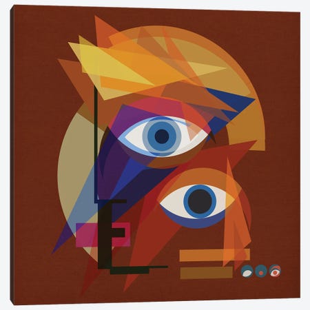 Bauhaus Bowie - Red Canvas Print #CZC8} by Czar Catstick Canvas Artwork