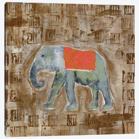 Global Elephant I Canvas Print #DAA1} by Tara Daavettila Canvas Wall Art