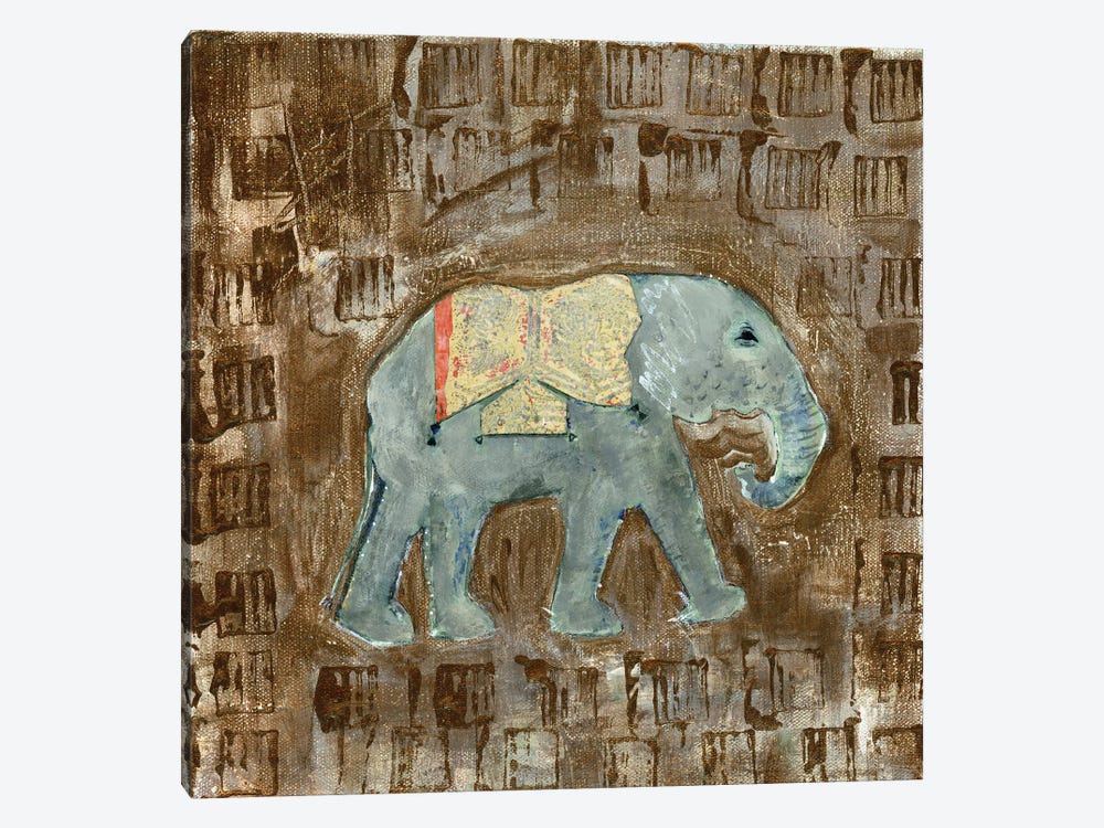 Global Elephant III by Tara Daavettila 1-piece Canvas Wall Art