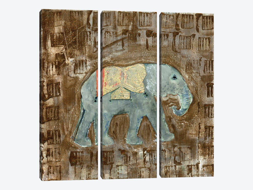 Global Elephant III 3-piece Canvas Artwork