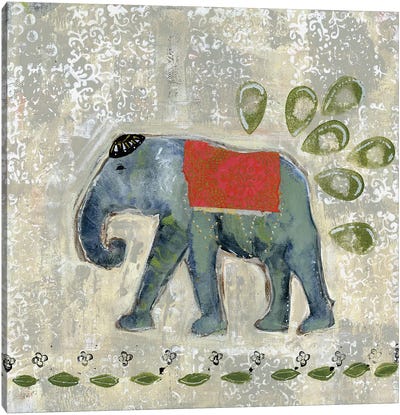 Global Elephant IV Canvas Art Print - Indian Décor