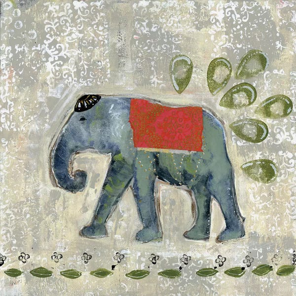 Indian Décor: Global Elephant IV by Tara Daavettila