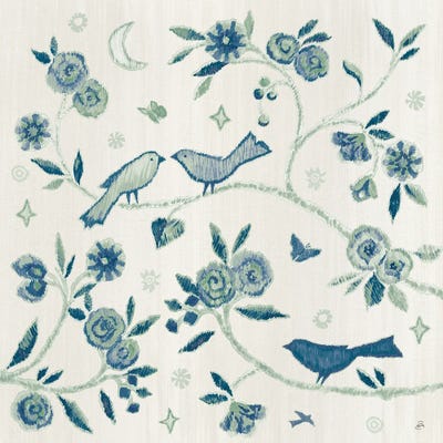 My Bohemian Life IV Navy by Daphne Brissonnet framed wall art