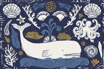 Primitive Sea I Dark by Daphne Brissonnet multi panel art