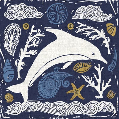 Primitive Sea VIII Dark by Daphne Brissonnet canvas print