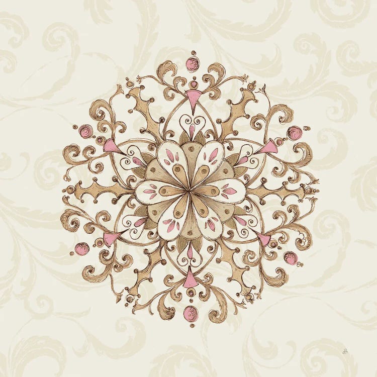 Elegant Seasonal Snowflake III by Daphne Brissonnet wall art