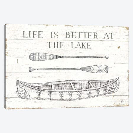 Lake Sketches II Canvas Print #DAB45} by Daphne Brissonnet Art Print