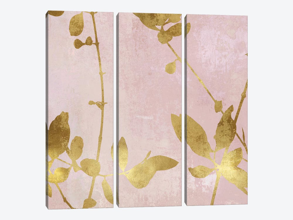 Nature Gold on Pink Blush III by Danielle Carson 3-piece Canvas Wall Art