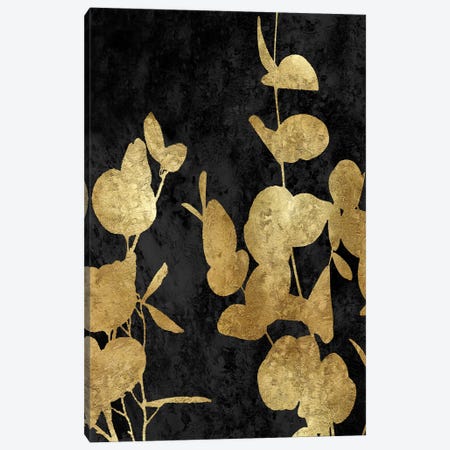 Nature Panel Gold On Black I Canvas Print #DAC137} by Danielle Carson Canvas Wall Art