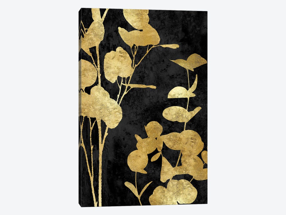 Nature Panel Gold On Black II by Danielle Carson 1-piece Canvas Art Print