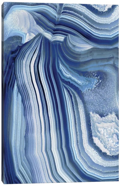 Agate Indigo II Canvas Art Print - Agate, Geode & Mineral Art