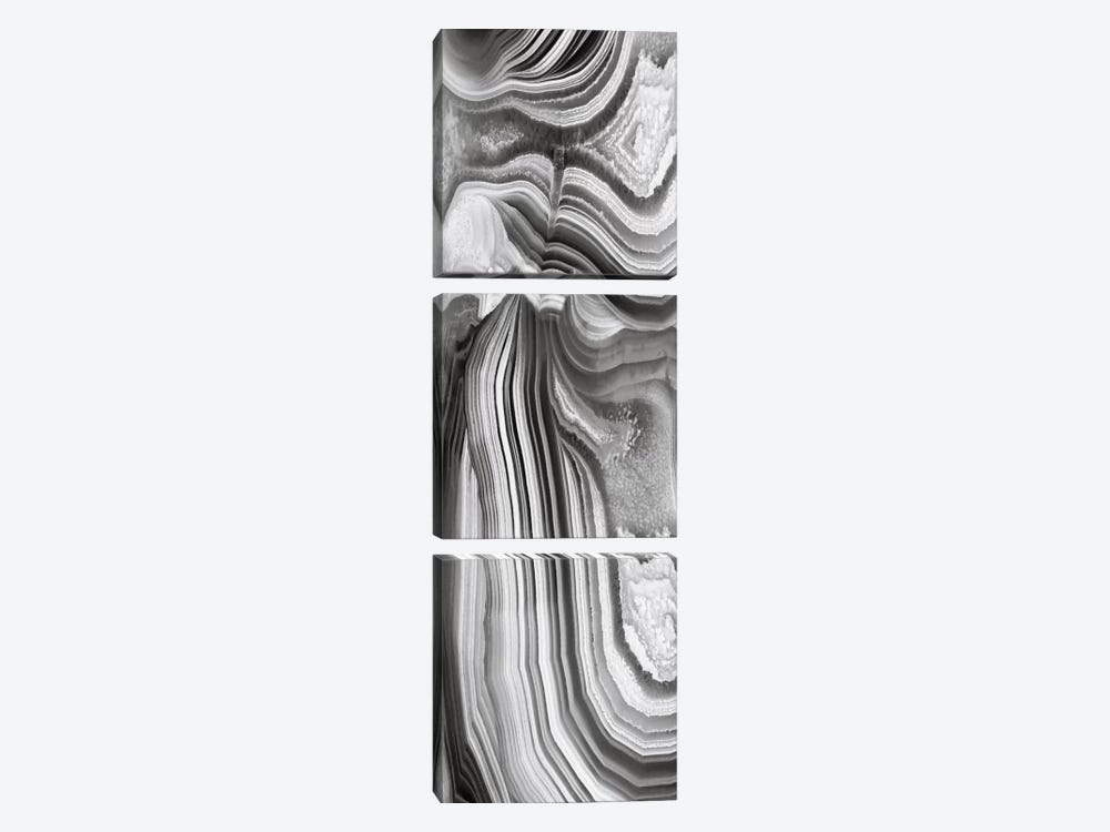 Agate Panel Grey II by Danielle Carson 3-piece Canvas Print
