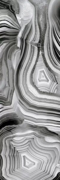 Large Modern Art - Canvas Prints: Agate Panel Grey III by Danielle Carson