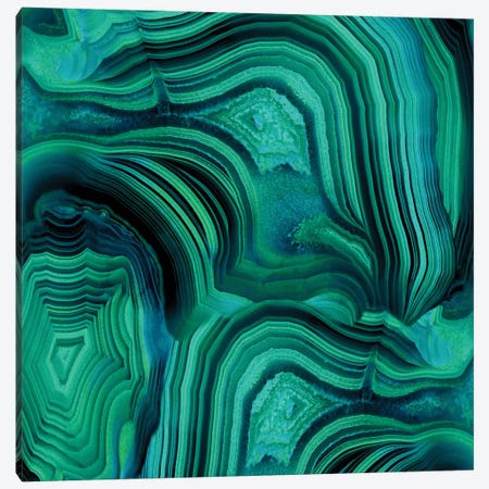 Malachite In Green And Blue Canvas Print #DAC28} by Danielle Carson Canvas Art Print