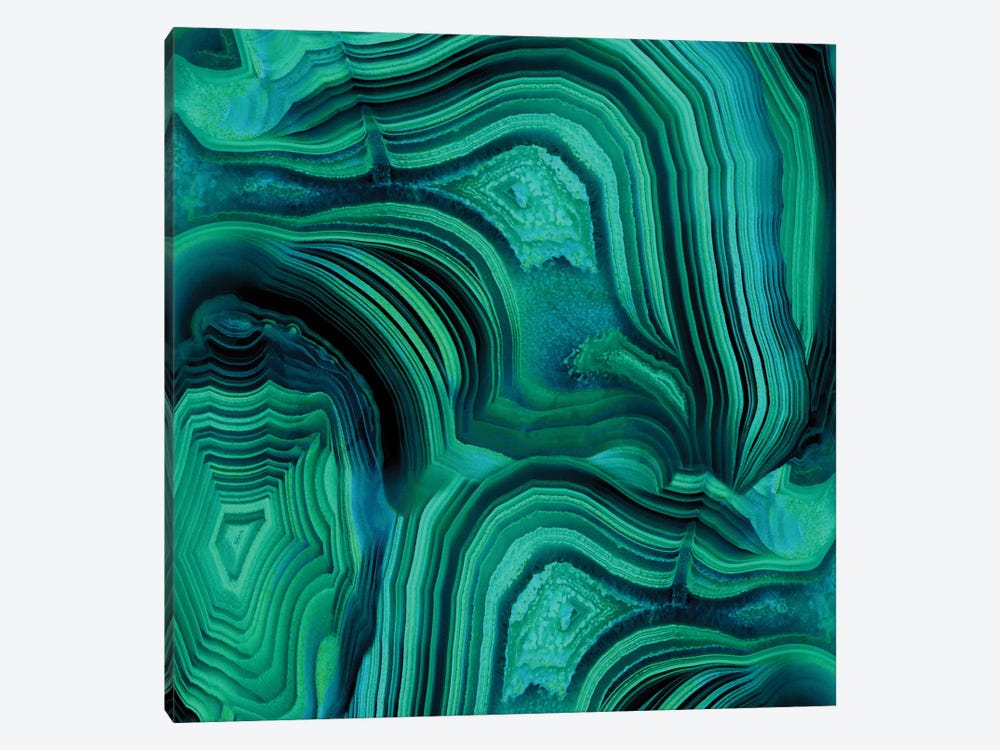 Malachite In Green And Blue by Danielle Carson 1-piece Canvas Art Print