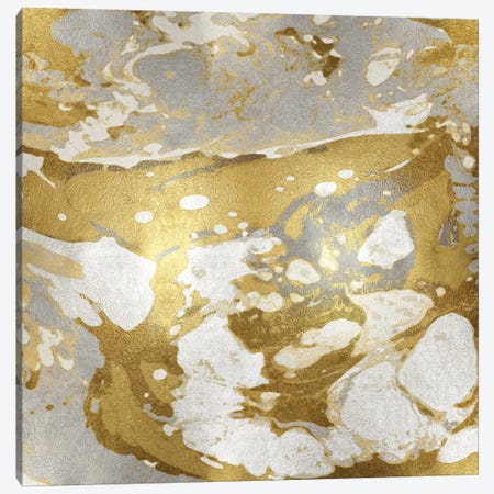 Marbleized In Gold And Silver Canvas Print #DAC36} by Danielle Carson Art Print