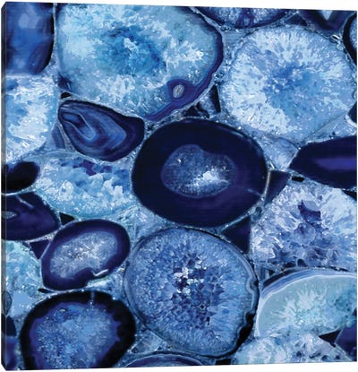 Agate In Blue I Canvas Art Print