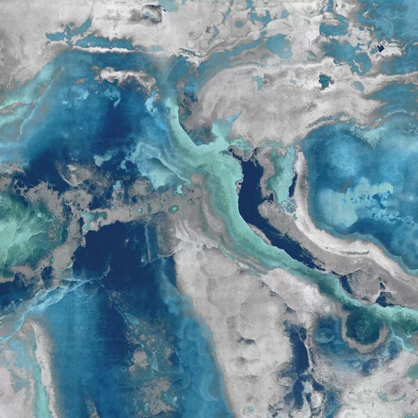 Decorative Elements: Stone With Blue And Aqua by Danielle Carson