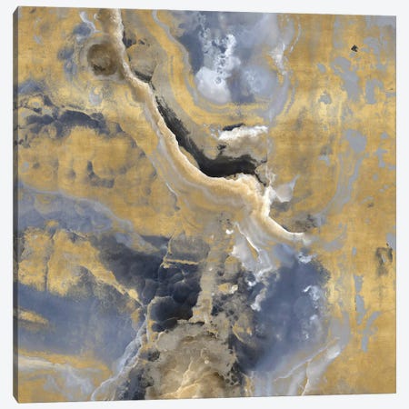 Stone With Gold And Gray I Canvas Print #DAC98} by Danielle Carson Canvas Artwork