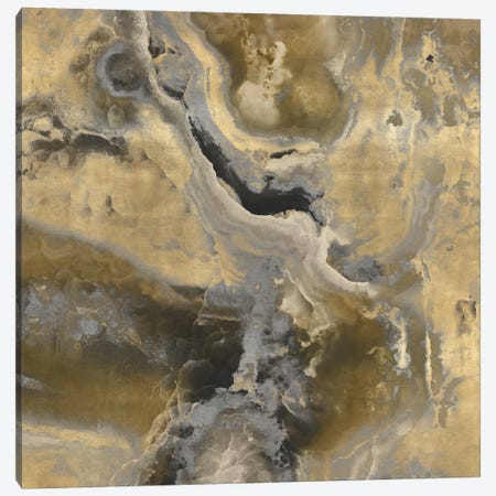 Stone With Gold And Gray II Canvas Print #DAC99} by Danielle Carson Canvas Artwork