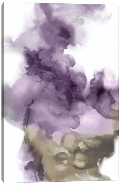 Derive In Amethyst I Canvas Art Print - Gray & Purple Art