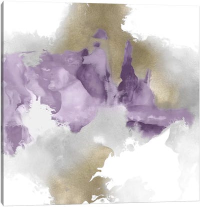 Derive In Amethyst II Canvas Art Print - Gray & Purple Art