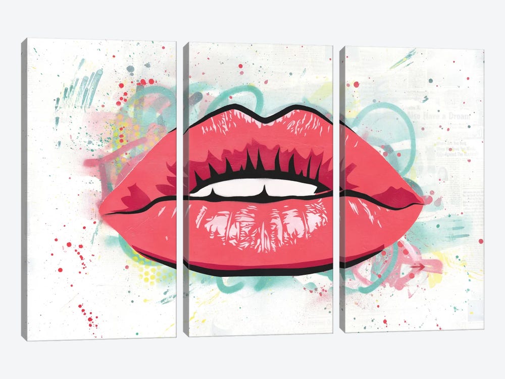 Kiss by Dakota Dean 3-piece Canvas Artwork