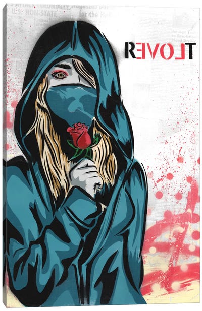 Revolt Canvas Art Print - Street Art & Graffiti