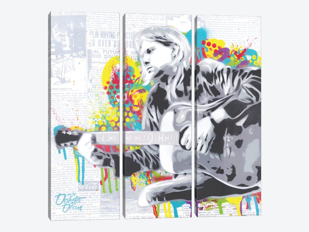 Cobain by Dakota Dean 3-piece Canvas Art Print