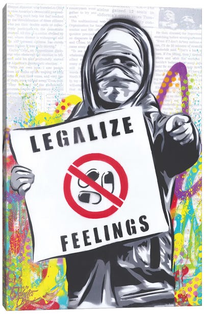 Legalize Feelings Canvas Art Print - Vibrant Rebellion