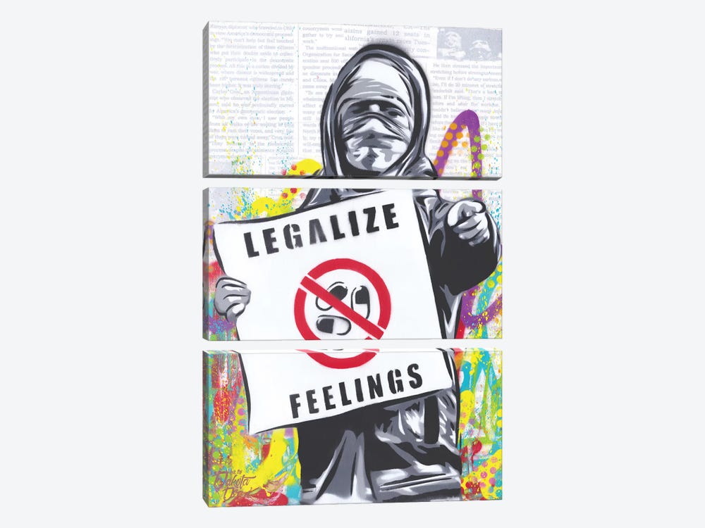 Legalize Feelings by Dakota Dean 3-piece Canvas Artwork