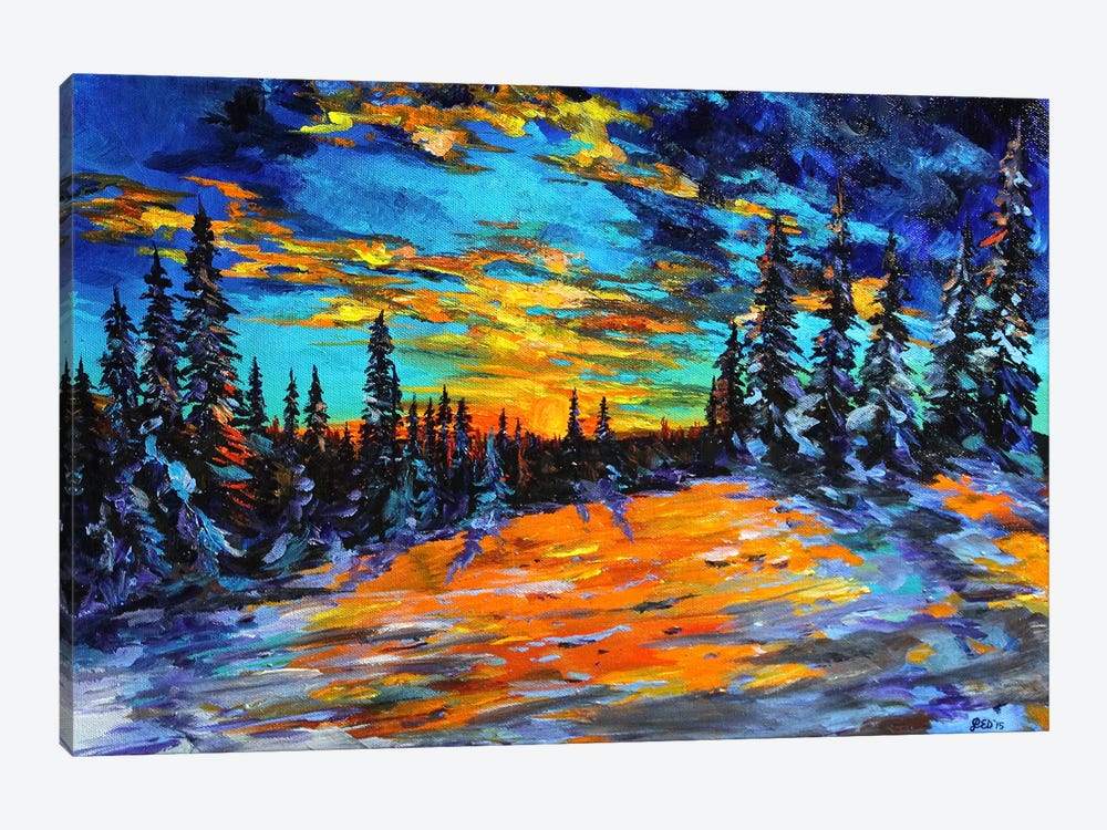 Sunset Slope by Lindsey Dahl 1-piece Canvas Art Print