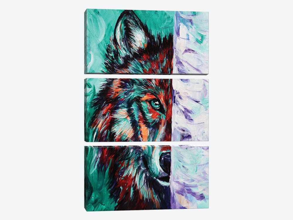 Wolf by Lindsey Dahl 3-piece Canvas Art