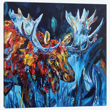 Bull Canvas Print #DAL12} by Lindsey Dahl Canvas Art Print