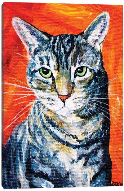 Tang Canvas Art Print - Tabby Cat Art