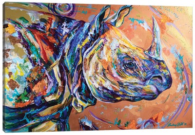 A Wrinkle In Time Canvas Art Print - Rhinoceros Art