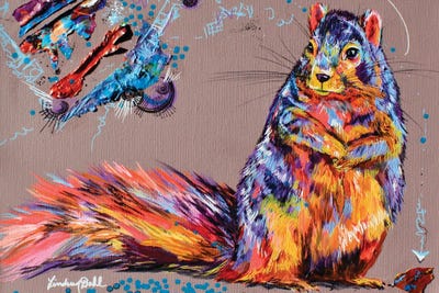 Squirrel Thoughts by Lindsey Dahl metal wall art