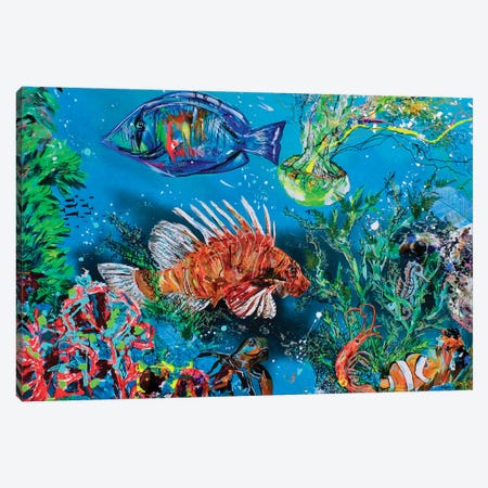 Under The Sea Canvas Print #DAL208} by Lindsey Dahl Canvas Print