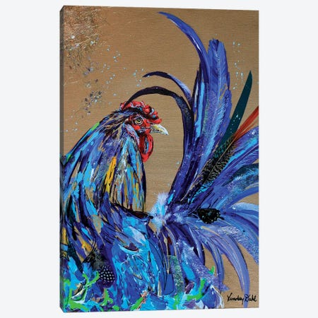 Blue Tail Canvas Print #DAL218} by Lindsey Dahl Canvas Artwork
